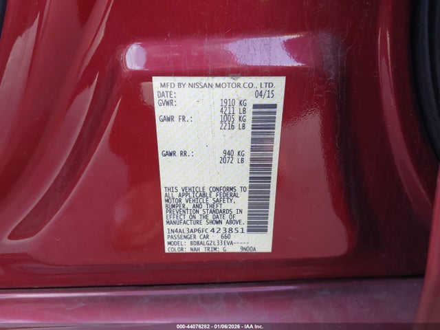 2015 NISSAN ALTIMA 1N4AL3AP6FC423851 Photo 8