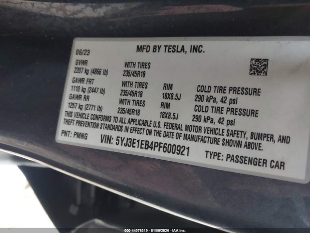 2023 TESLA MODEL 3 5YJ3E1EB4PF600921 Photo 8