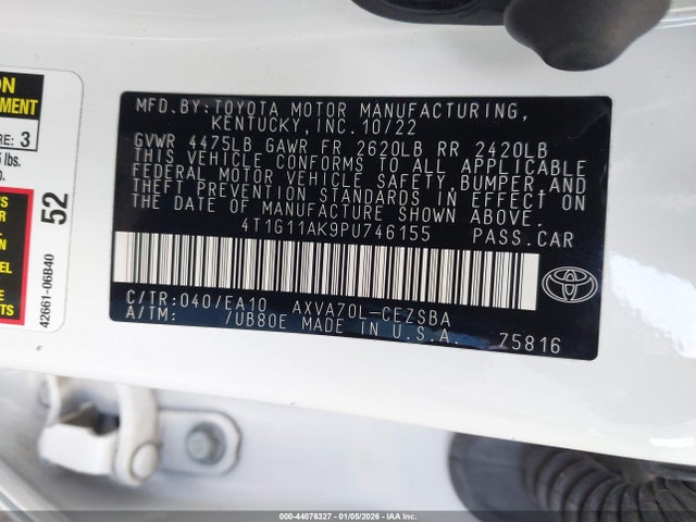 4T1G11AK9PU746155 Toyota CAMRY SE