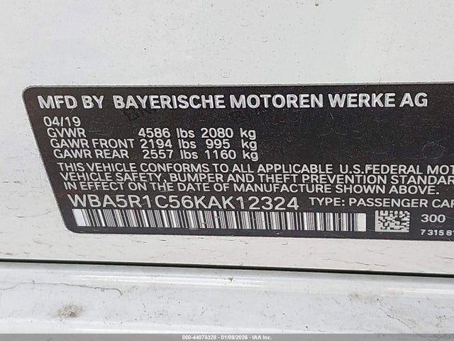 2019 BMW 330I WBA5R1C56KAK12324 Photo 8