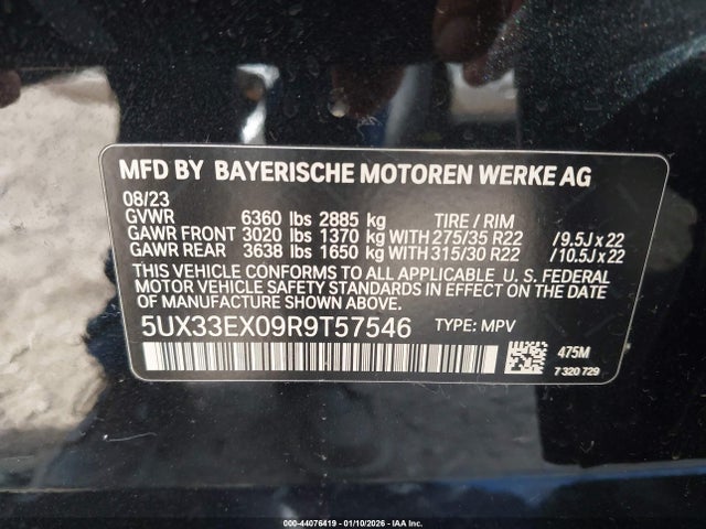5UX33EX09R9T57546 BMW X6 Xdrive40i