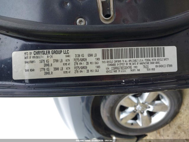 2014 Ram 1500 Big Horn მანქანა იყიდება აუქციონზე, vin: 1C6RR6GT8ES324705, აუქციონის ნომერი: 44076468