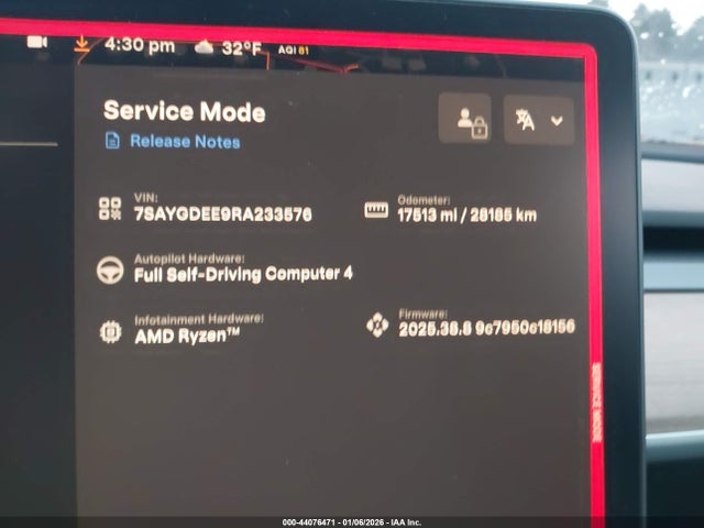 Продажа на аукционе авто 2024 Tesla Model Y Long Range Dual Motor All-wheel Drive, vin: 7SAYGDEE9RA233576, номер лота: 44076471