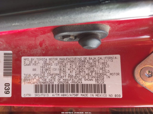 3TMMU4FN7EM065268 Toyota Tacoma Base V6