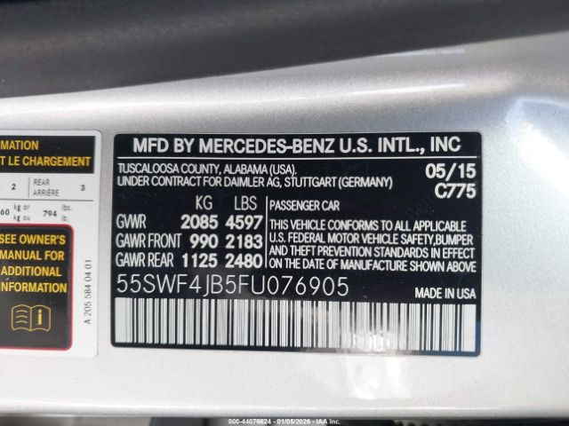 2015 MERCEDES-BENZ C 300 55SWF4JB5FU076905 Photo 8