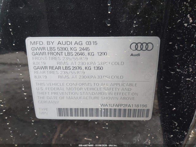 2015 AUDI Q5 WA1LFAFP2FA118196 Photo 8