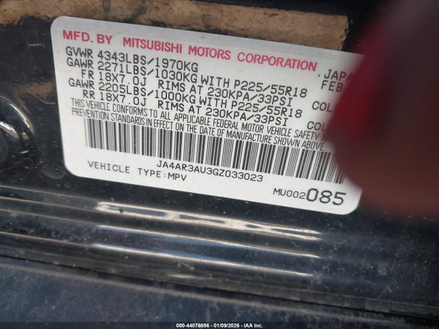 2016 MITSUBISHI OUTLANDER SPORT JA4AR3AU3GZ033023 Photo 8