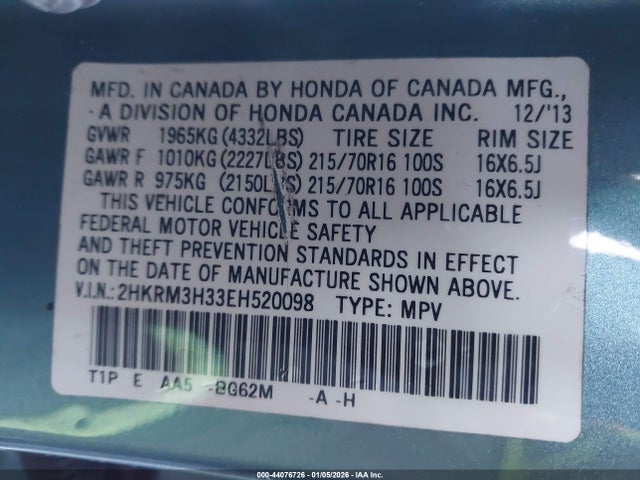 2HKRM3H33EH520098 Honda CR-V LX