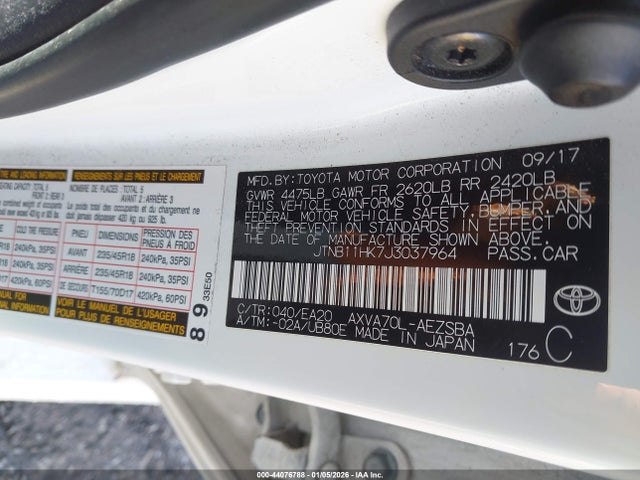JTNB11HK7J3037964 Toyota CAMRY SE