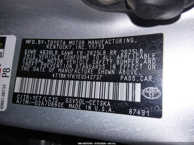 4T1BK1FK1EU542737 Toyota Camry Se V6