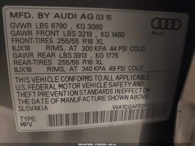 2015 AUDI Q7 WA1CGAFE0FD020004 Photo 8