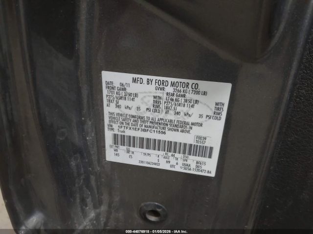 2011 FORD F-150 1FTFX1EF3BFC11556 Photo 8