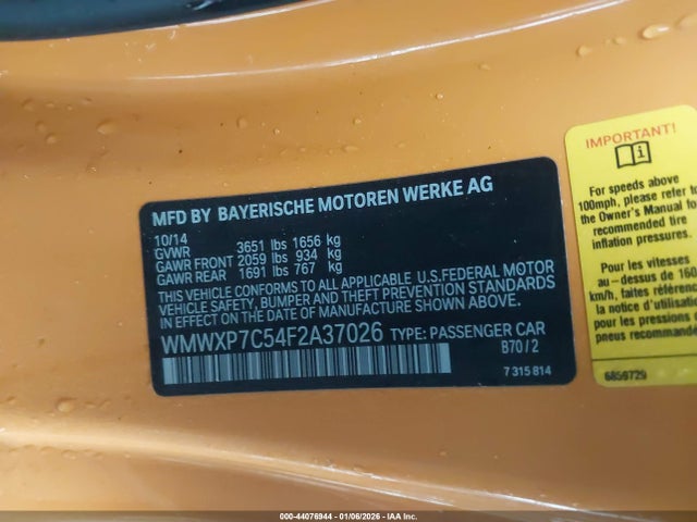 2015 MINI HARDTOP WMWXP7C54F2A37026 Photo 8