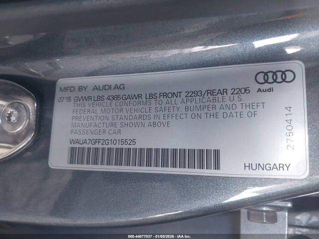 2016 AUDI A3 WAUA7GFF2G1015525 Photo 8