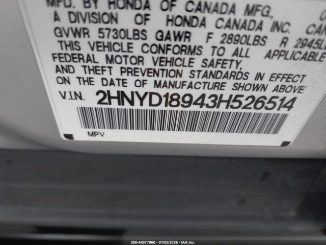 2003 ACURA MDX 2HNYD18943H526514 Photo 8
