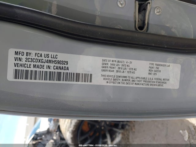 2021 DODGE CHARGER 2C3CDXGJ4MH590329 Photo 8