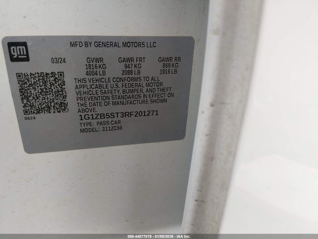1G1ZB5ST3RF201271 Chevrolet Malibu Fwd Ls