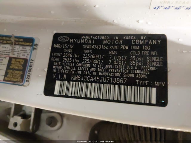 2018 HYUNDAI TUCSON KM8J3CA45JU713867 Photo 8