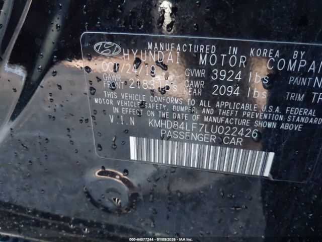 2020 HYUNDAI ELANTRA KMHD84LF7LU022426 Photo 8