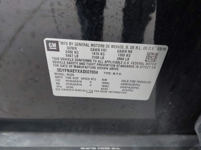 2010 CADILLAC SRX 3GYFNAEYXAS607804 Photo 8