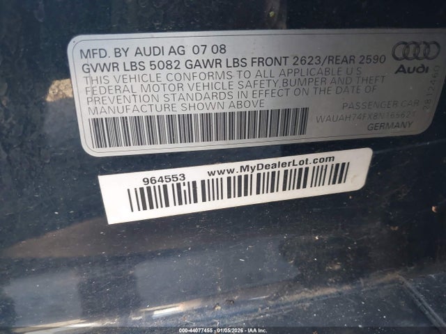 2008 AUDI A6 WAUAH74FX8N165621 Photo 8