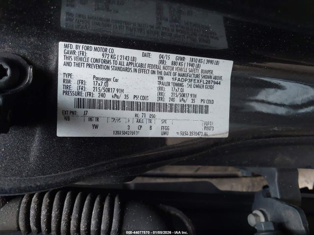 2015 FORD FOCUS 1FADP3FEXFL287944 Photo 8