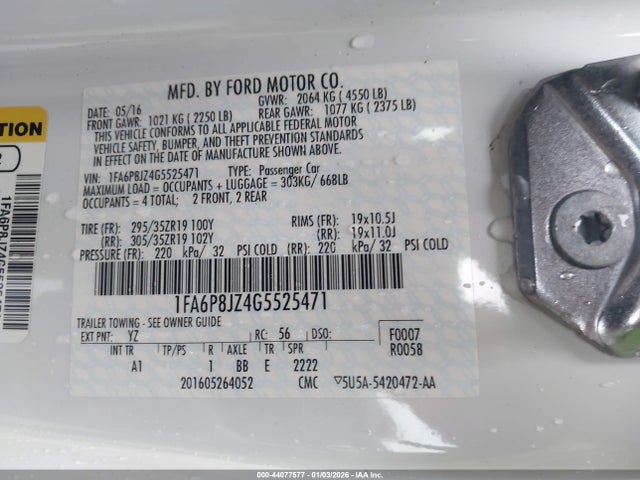 2016 FORD SHELBY GT350 1FA6P8JZ4G5525471 Photo 8