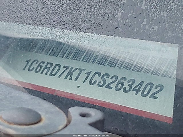 44077649 :رقم المزاد ، 1C6RD7KT1CS263402 vin ، 2012 Ram 1500 St مزاد بيع