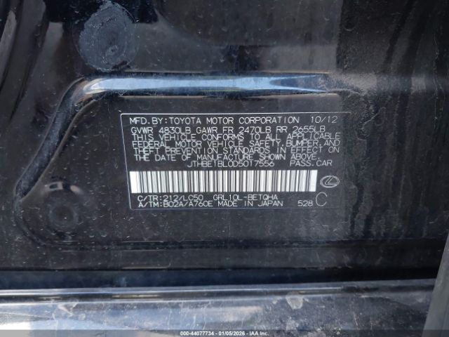 2013 LEXUS GS 350 JTHBE1BL0D5017556 Photo 8