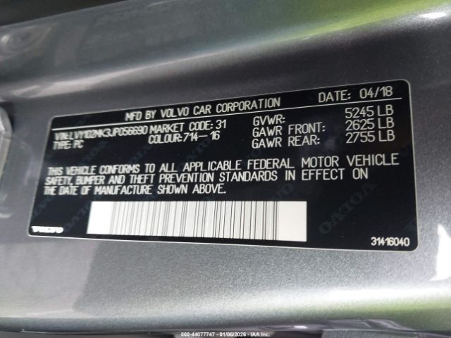 2018 VOLVO S90 LVY102MK3JP056690 Photo 8