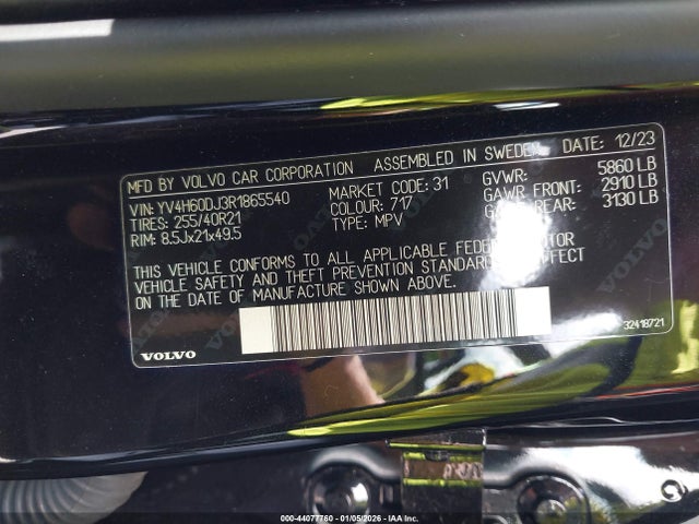 2024 VOLVO XC60 RECHARGE PLUG-IN HYBRID YV4H60DJ3R1865540 Photo 8