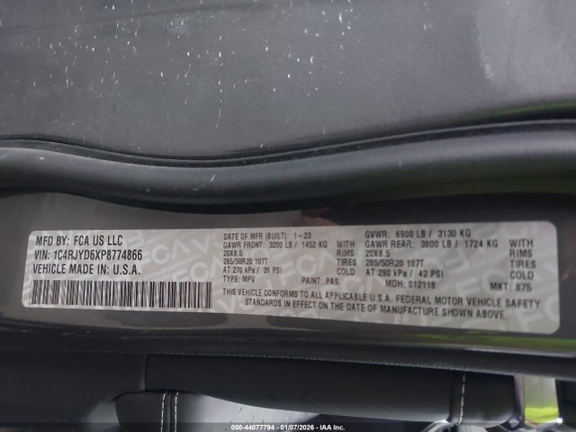 2023 JEEP GRAND CHEROKEE 4XE 1C4RJYD6XP8774866 Photo 8