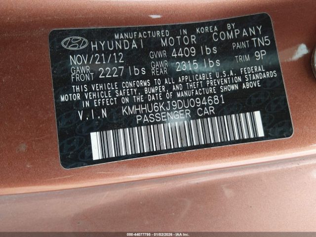2013 HYUNDAI GENESIS KMHHU6KJ9DU094681 Photo 8