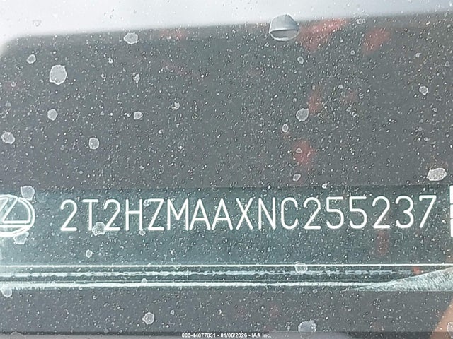 Продаж на аукціоні авто 2022 Lexus Rx 350, vin: 2T2HZMAAXNC255237, номер лоту: 44077831