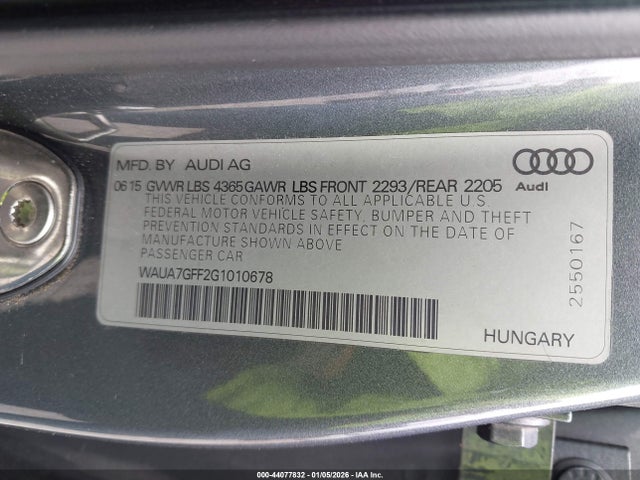 2016 AUDI A3 WAUA7GFF2G1010678 Photo 8