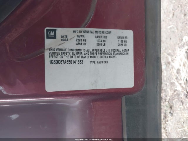 2005 CADILLAC STS 1G6DC67A650141353 Photo 8