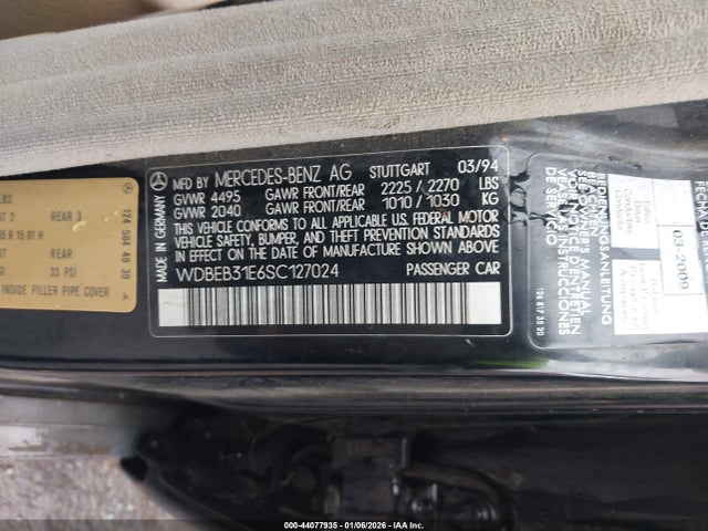 1995 MERCEDES-BENZ E WDBEB31E6SC127024 Photo 8