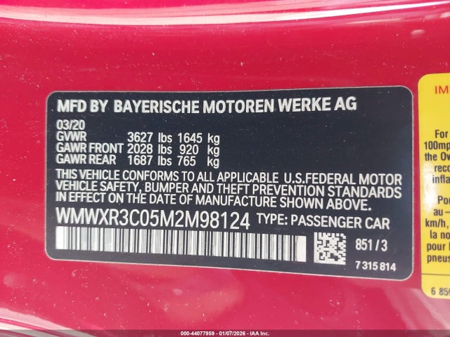 2021 MINI HARDTOP WMWXR3C05M2M98124 Photo 8