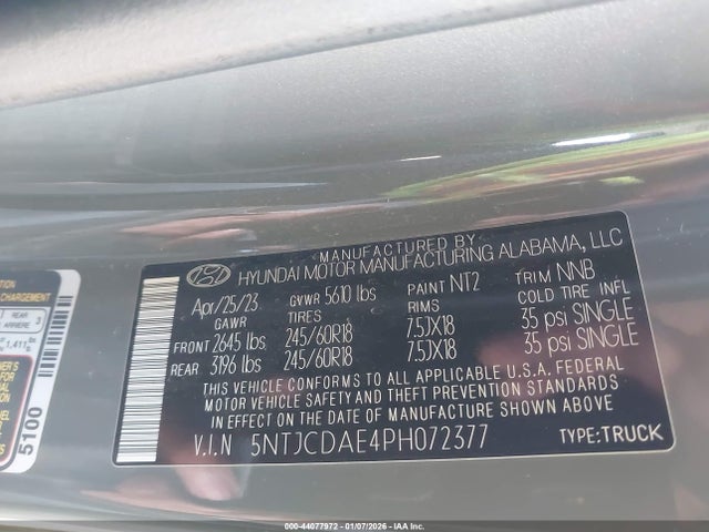 2023 HYUNDAI SANTA CRUZ 5NTJCDAE4PH072377 Photo 8