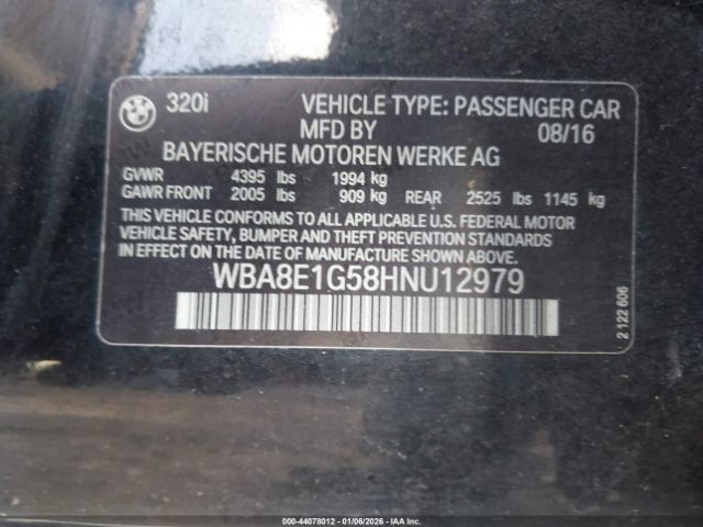 2017 BMW 320I WBA8E1G58HNU12979 Photo 8