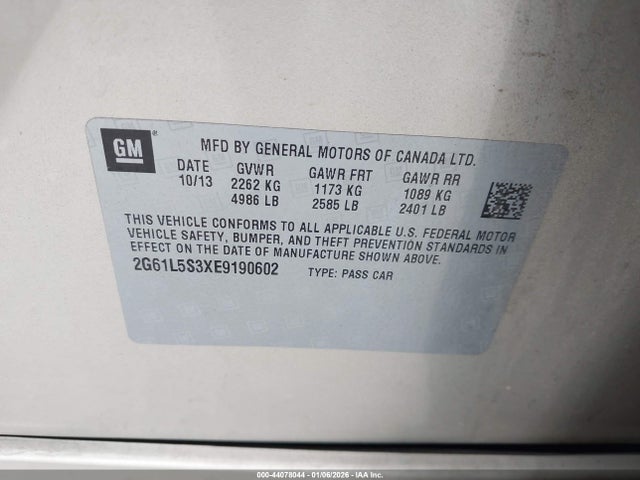 2014 CADILLAC XTS 2G61L5S3XE9190602 Photo 8