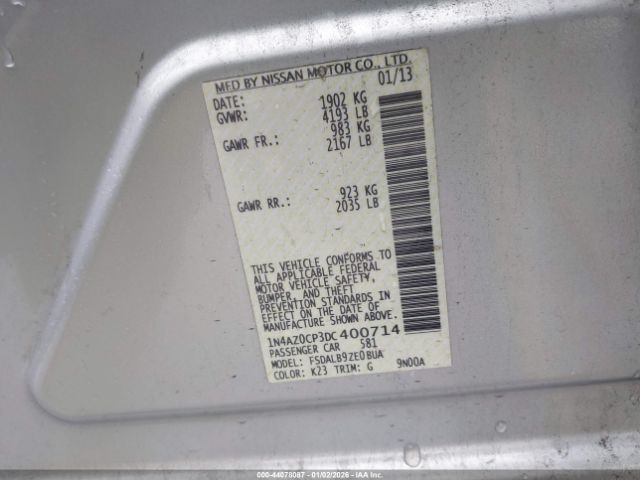 2013 NISSAN LEAF 1N4AZ0CP3DC400714 Photo 8