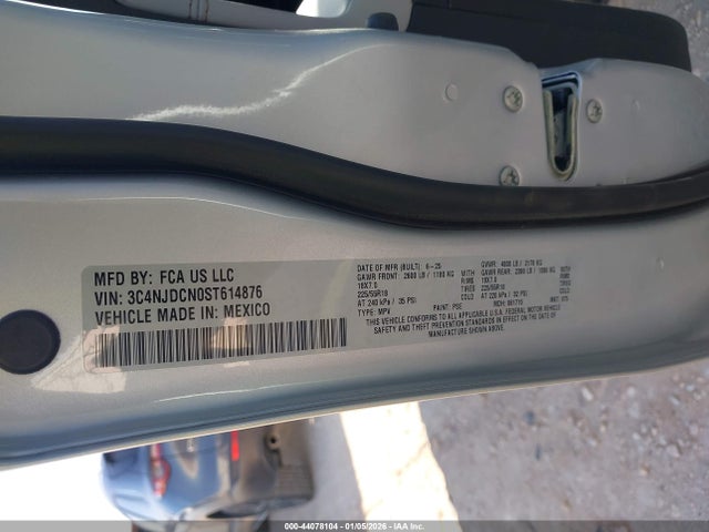 44078104 :رقم المزاد ، 3C4NJDCN0ST614876 vin ، 2025 Jeep Compass Limited 4x4 مزاد بيع