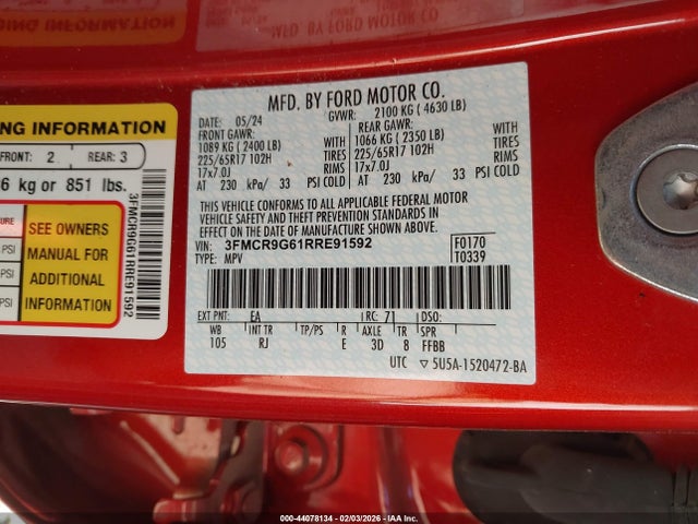 2024 FORD BRONCO SPORT 3FMCR9G61RRE91592 Photo 8