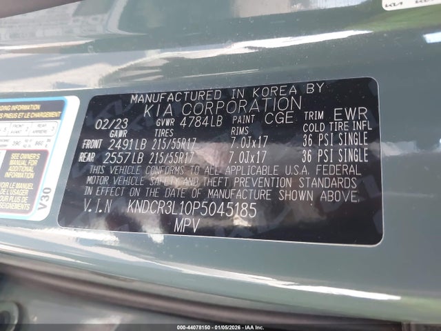 2023 KIA NIRO EV KNDCR3L10P5045185 Photo 8