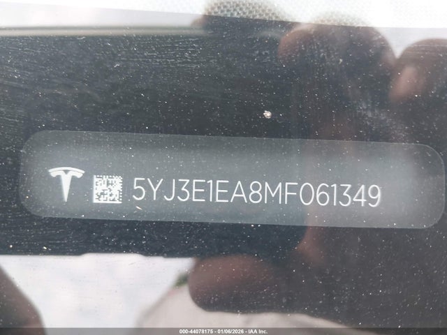 2021 TESLA MODEL 3 5YJ3E1EA8MF061349 Photo 8