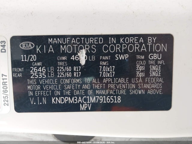 KIA Sportage Lx 2021 KNDPM3AC1M7916518 Image 9