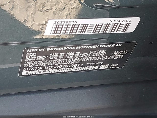 5UX13EU05R9W09921 BMW X5 Sdrive40i