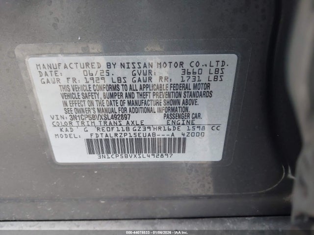Nissan Kicks Play S 2025 3N1CP5BVXSL492897 Image 9
