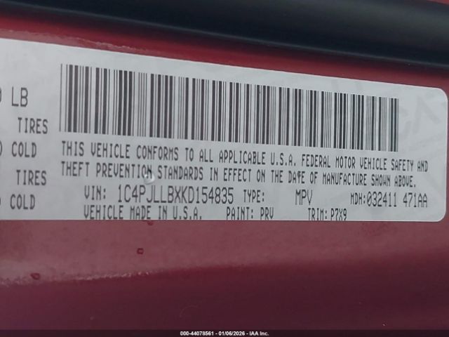 2019 JEEP CHEROKEE 1C4PJLLBXKD154835 Photo 8